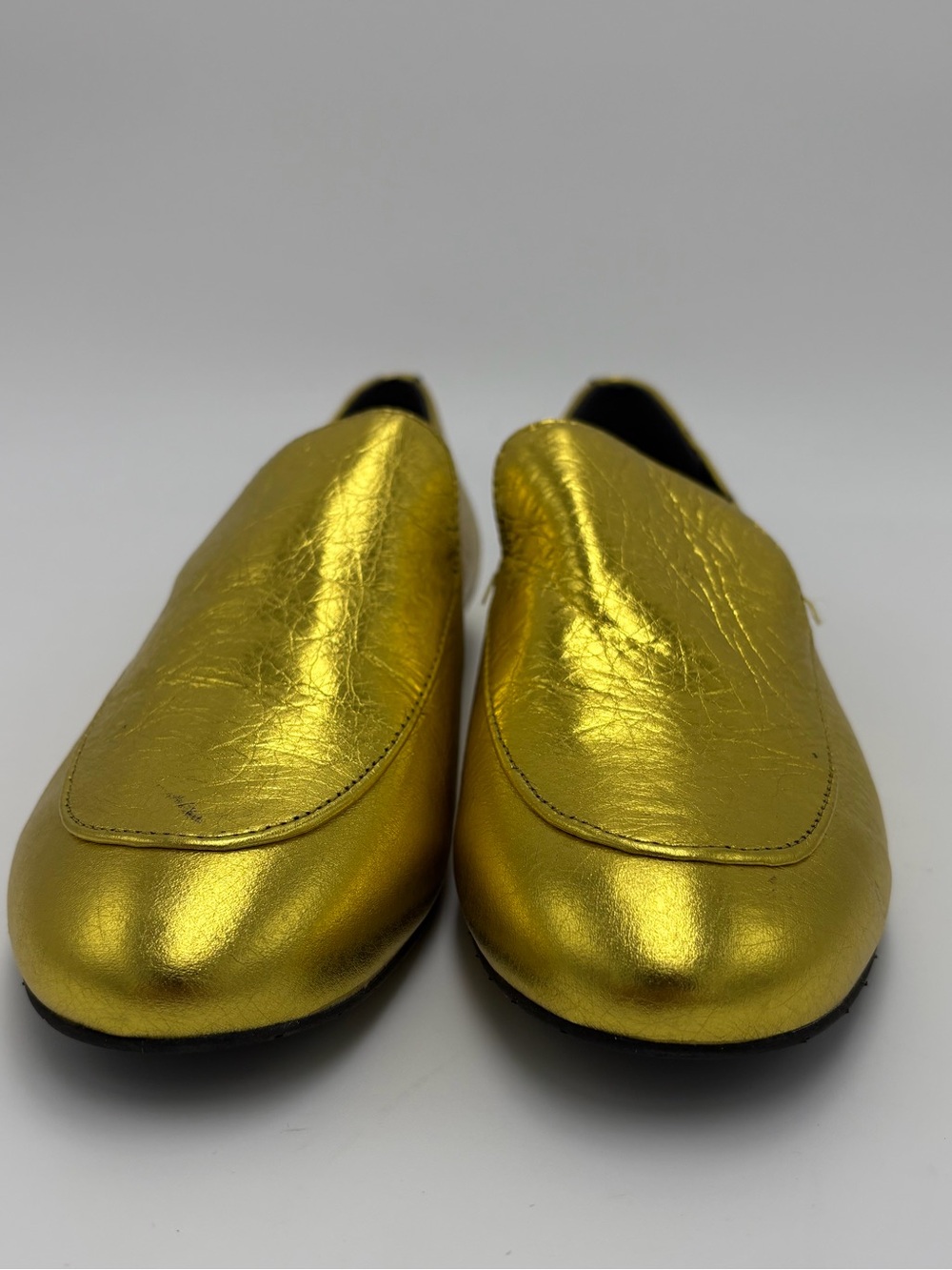Kenneth Cole Metallic Gold Slip-On Loafers